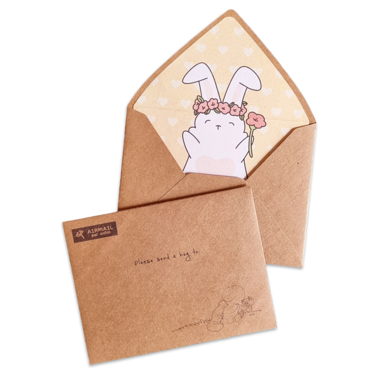 Bunny Hug Kraft Envelope