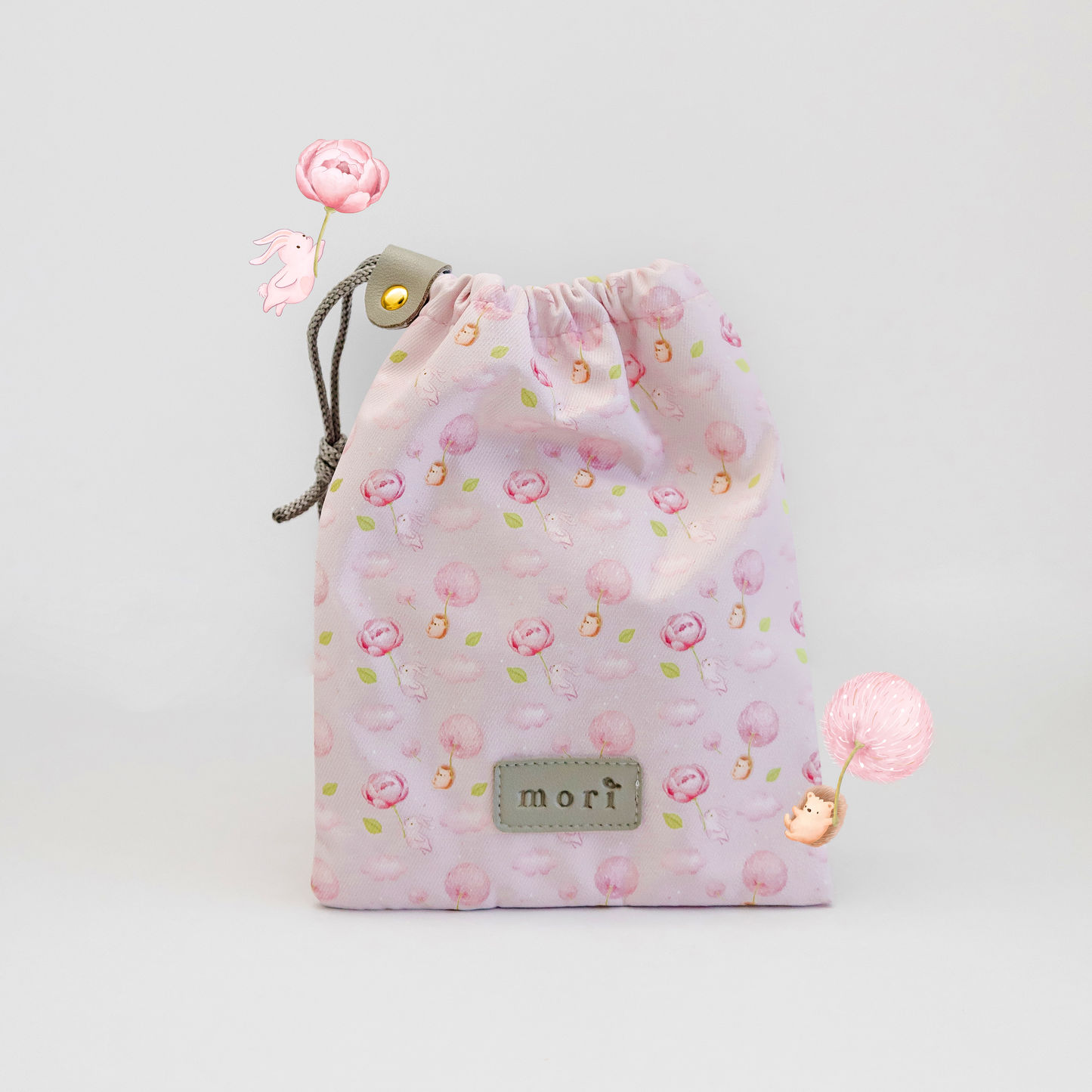 Little Hedgehog & Bunny Drawstring Bag