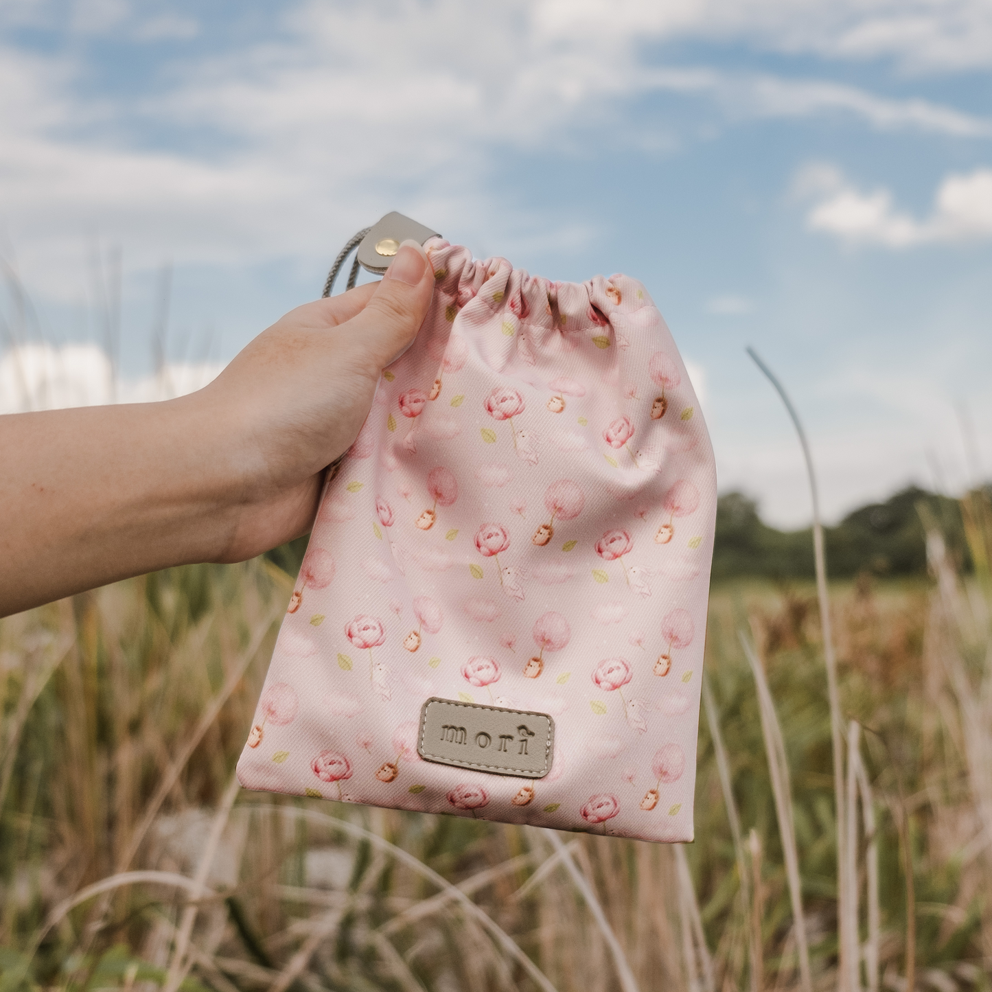 Little Hedgehog & Bunny Drawstring Bag