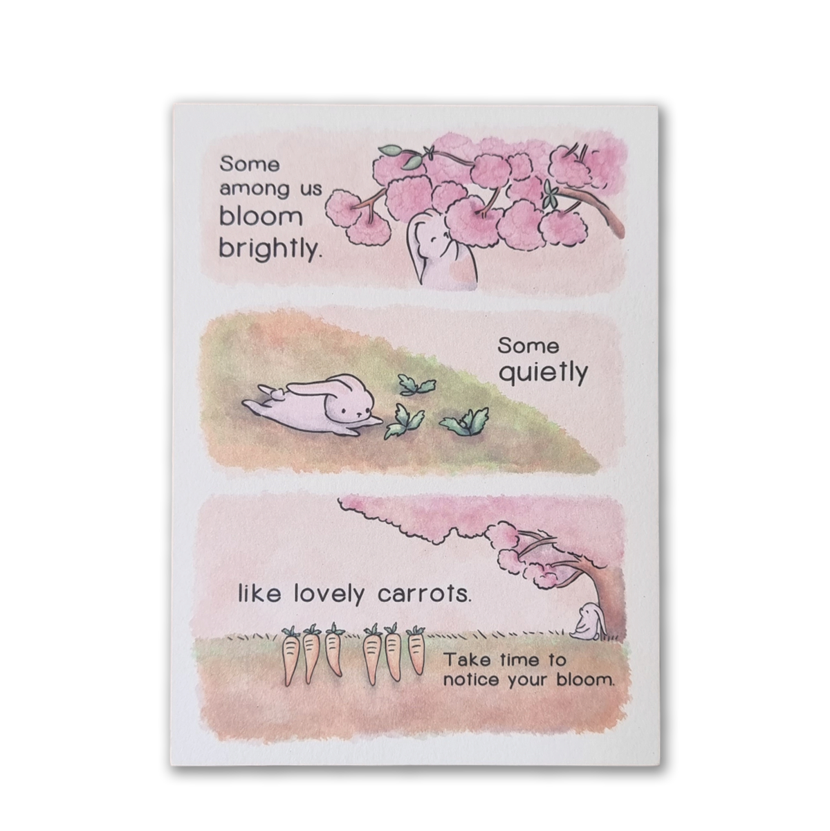 'Notice your bloom' Postcard