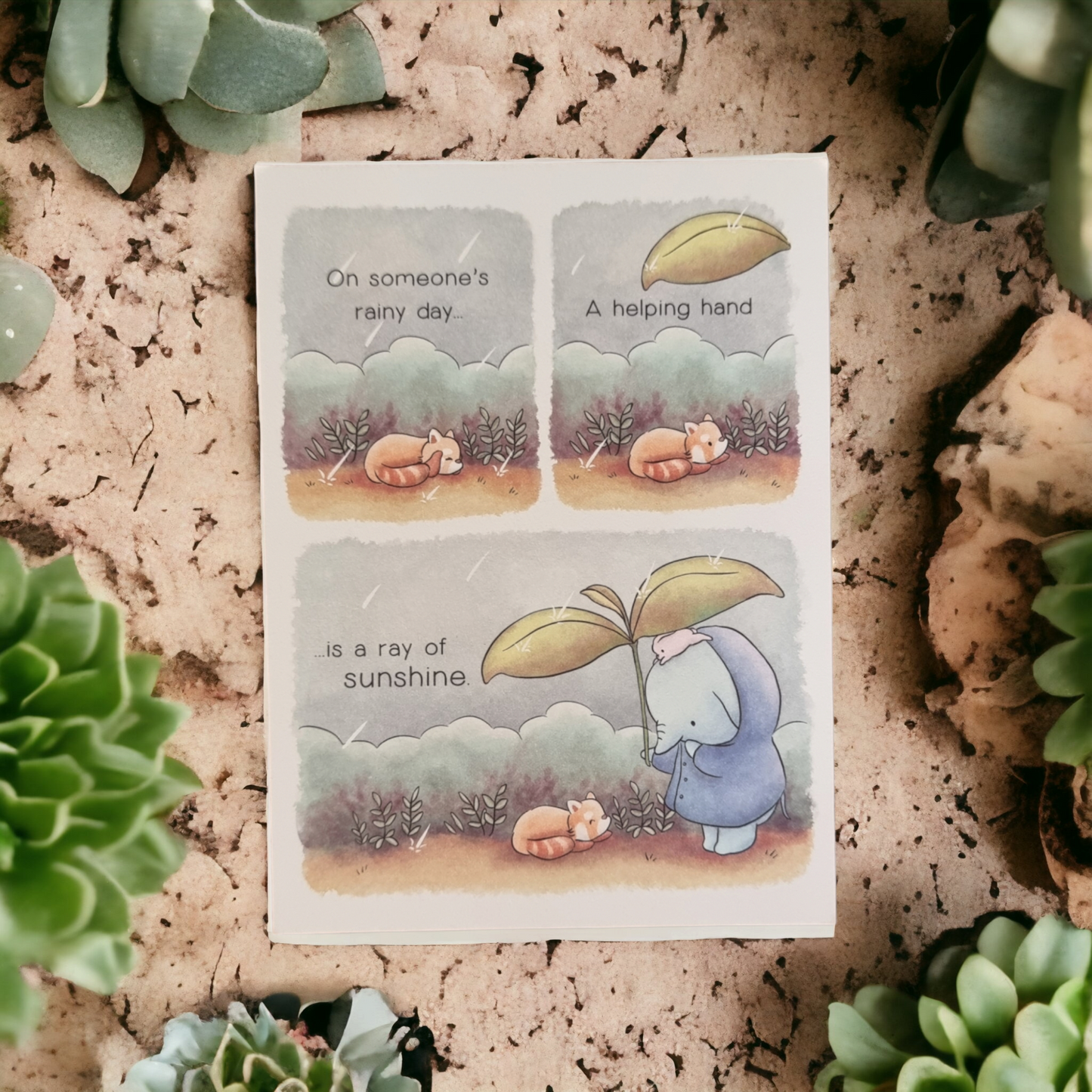 'A Helping Hand' Postcard