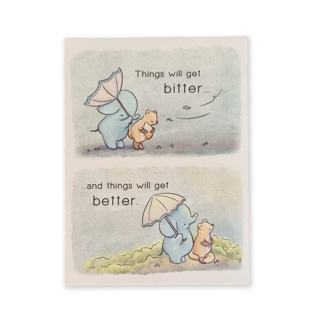 'Things will get better' Postcard