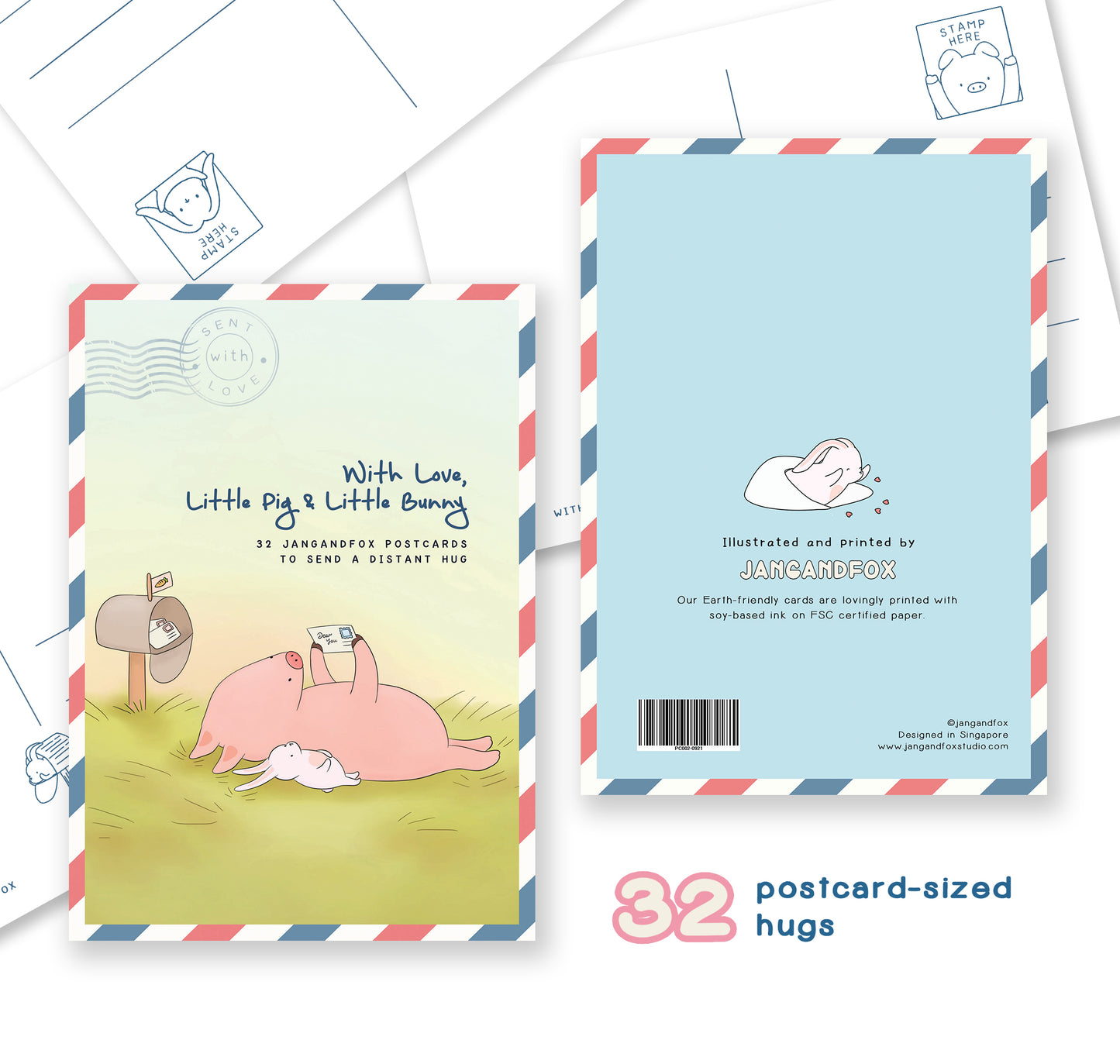 Postcard Set (Little Pig & Little Bunny)