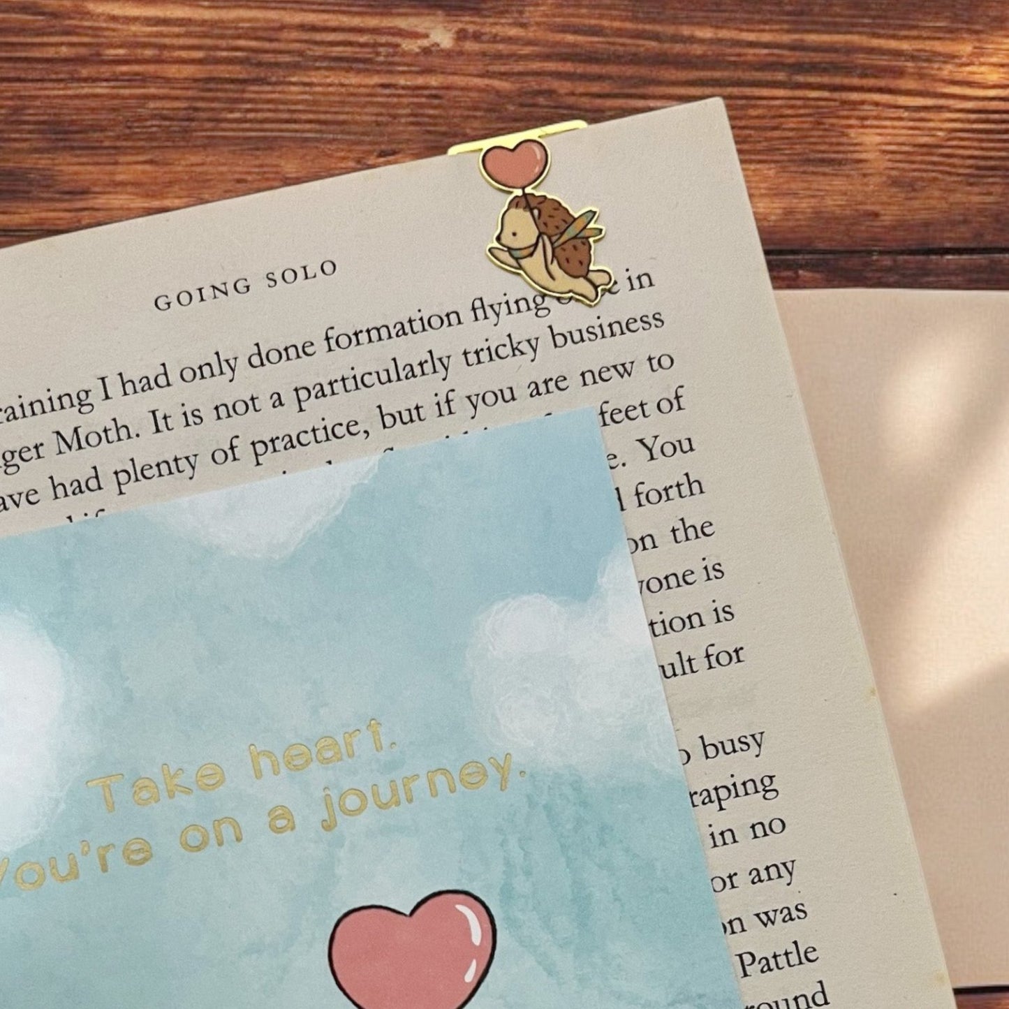 'You're on a Journey' Little Hedgehog Gold Bookmark