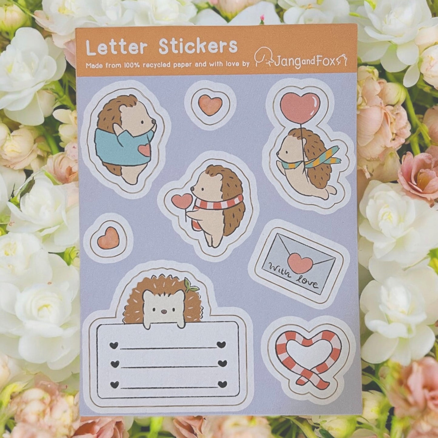 'You're on a Journey' Little Hedgehog Sticker Sheet