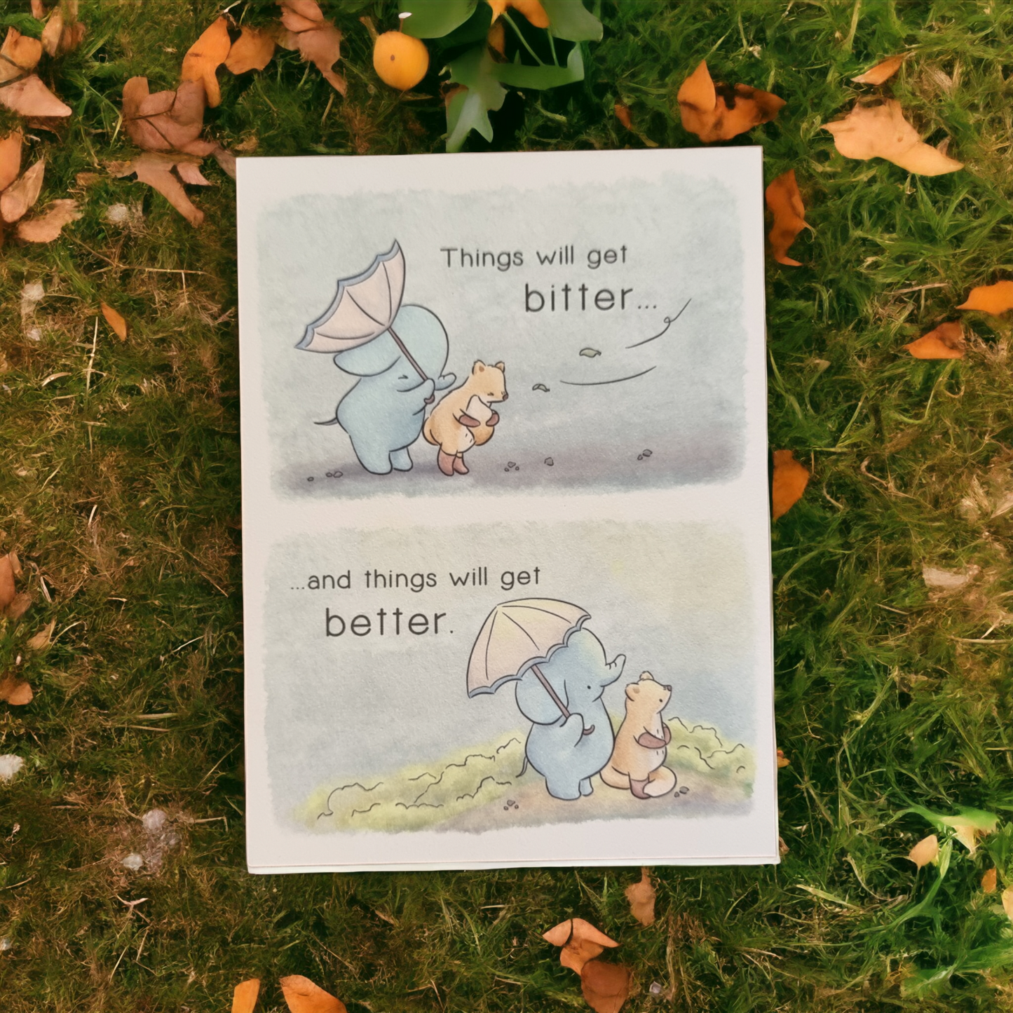'Things will get better' Postcard