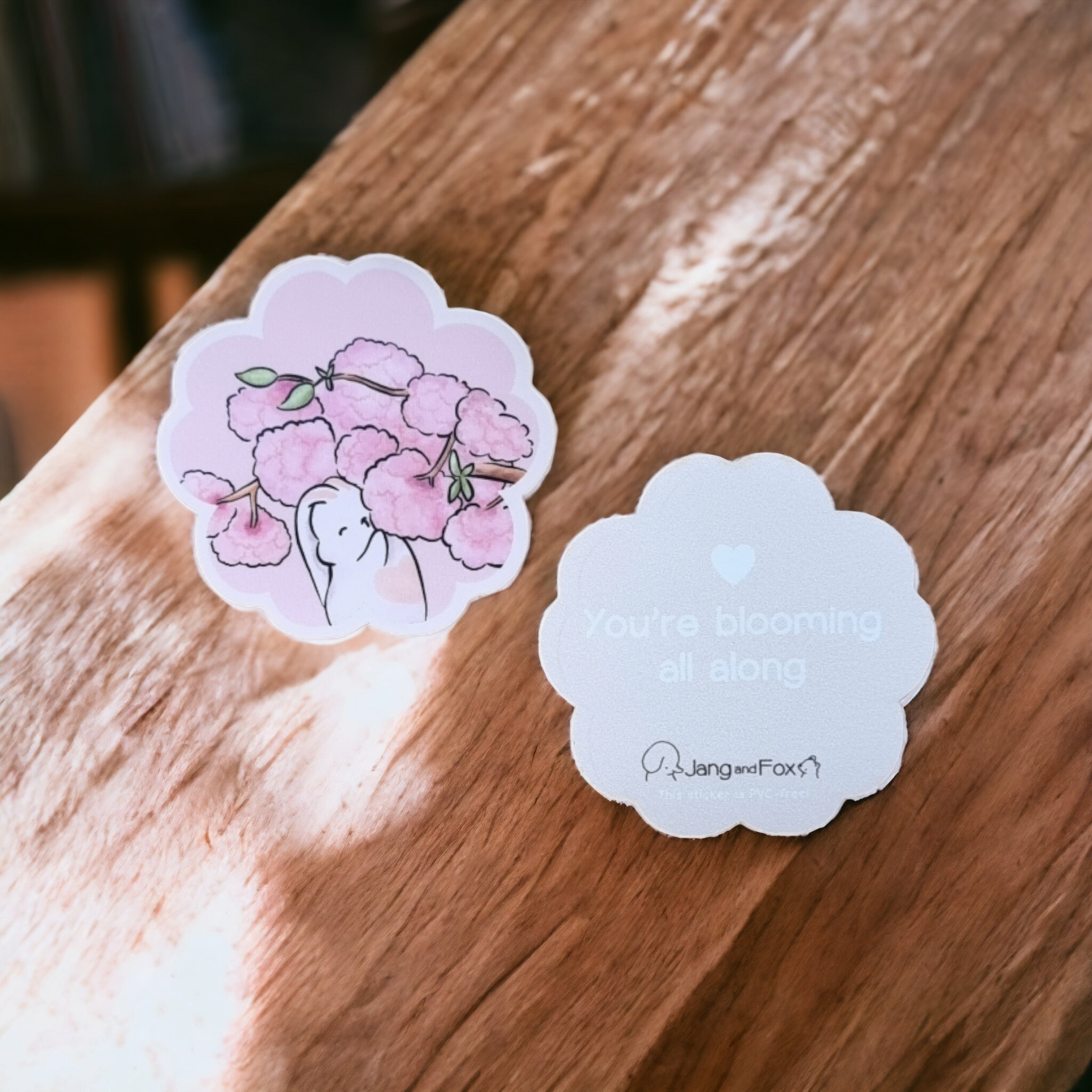 Cherry Blossom Bunny Sticker