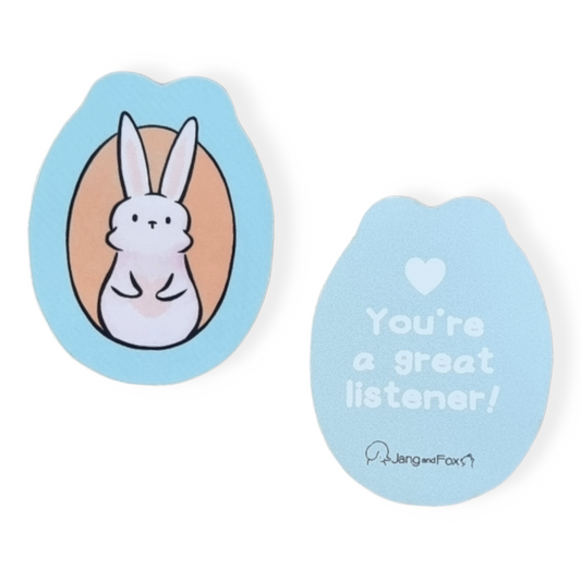 Bunny Ears 'You're a great listener' Sticker