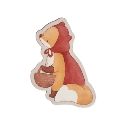 'Little Red Riding Fox' Sticker