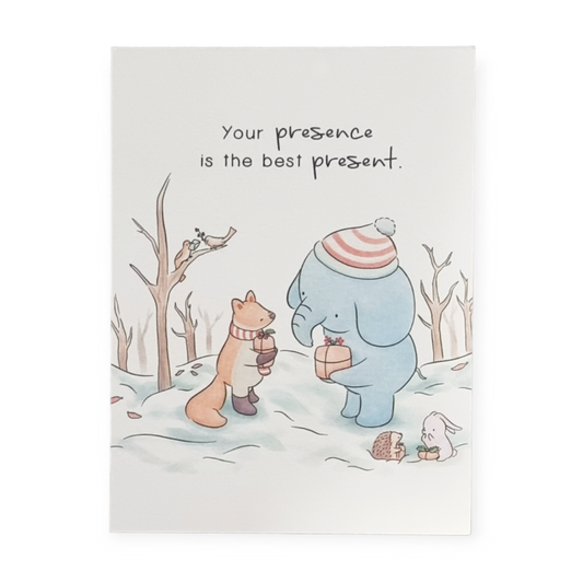 'Your Presence is the Best Present' Postcard