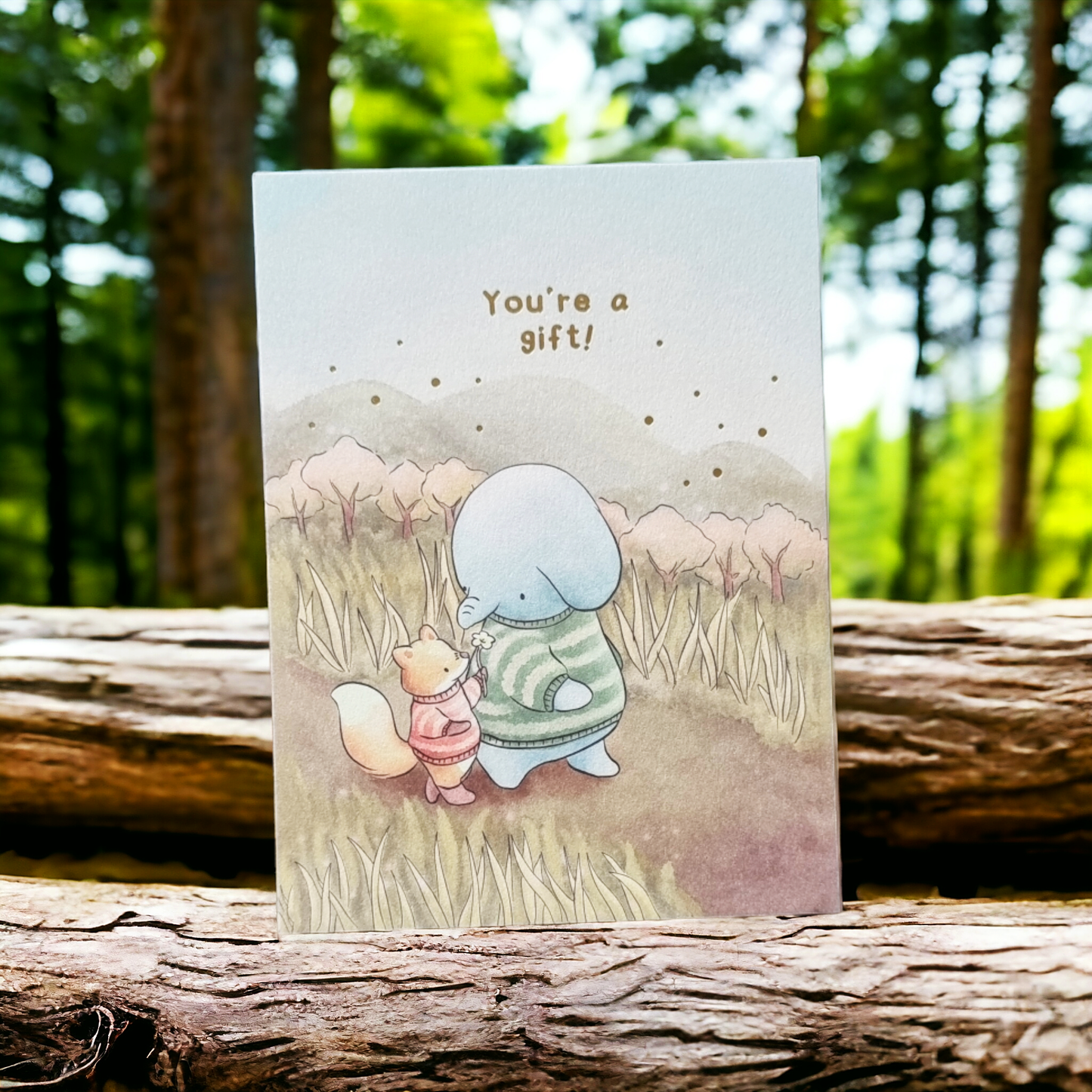 'You're a Gift!' Postcard