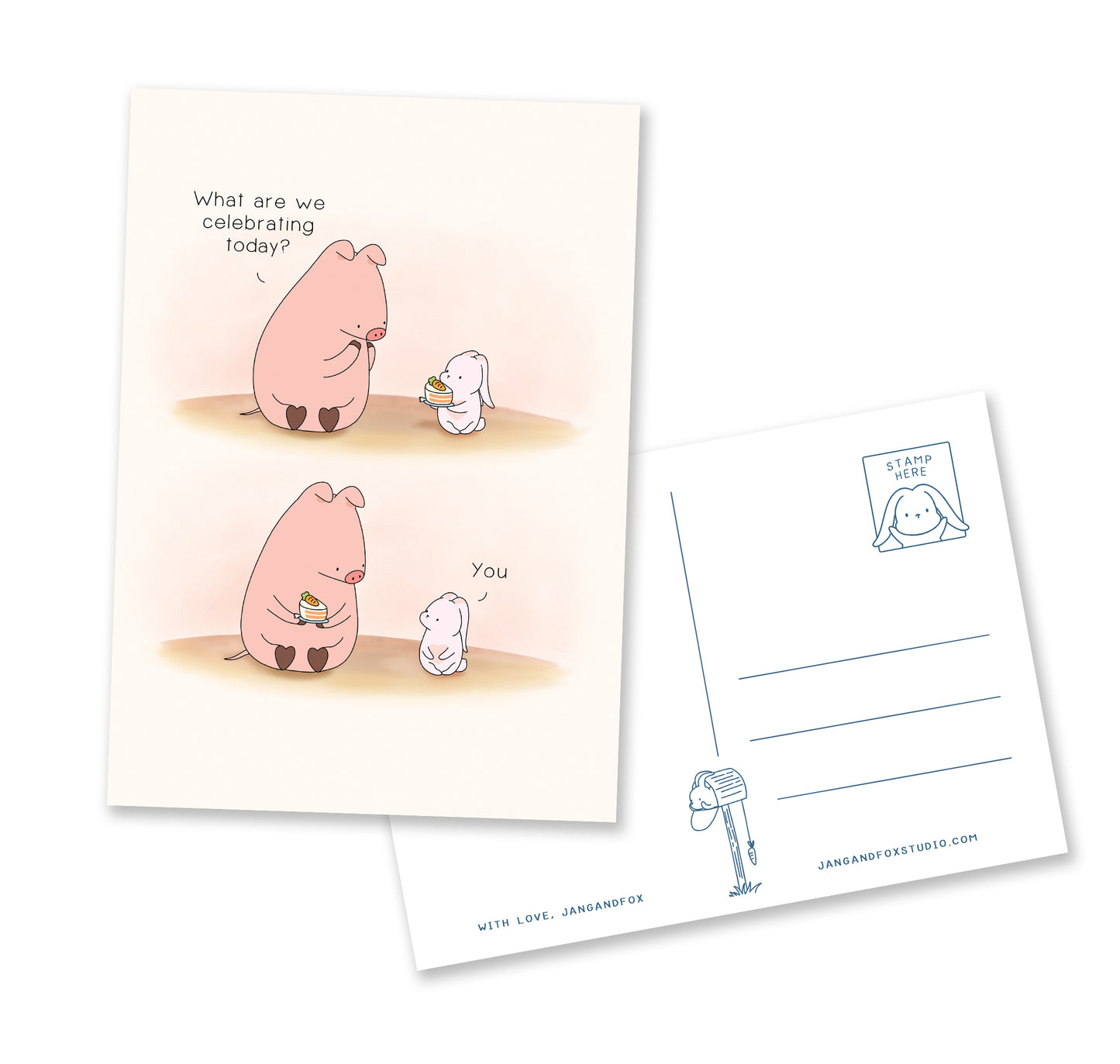 Postcard Set (Little Pig & Little Bunny)