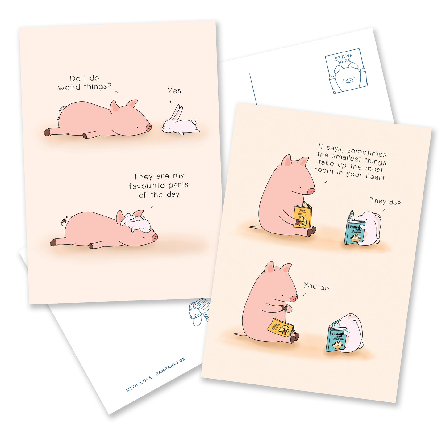 Postcard Set (Little Pig & Little Bunny)